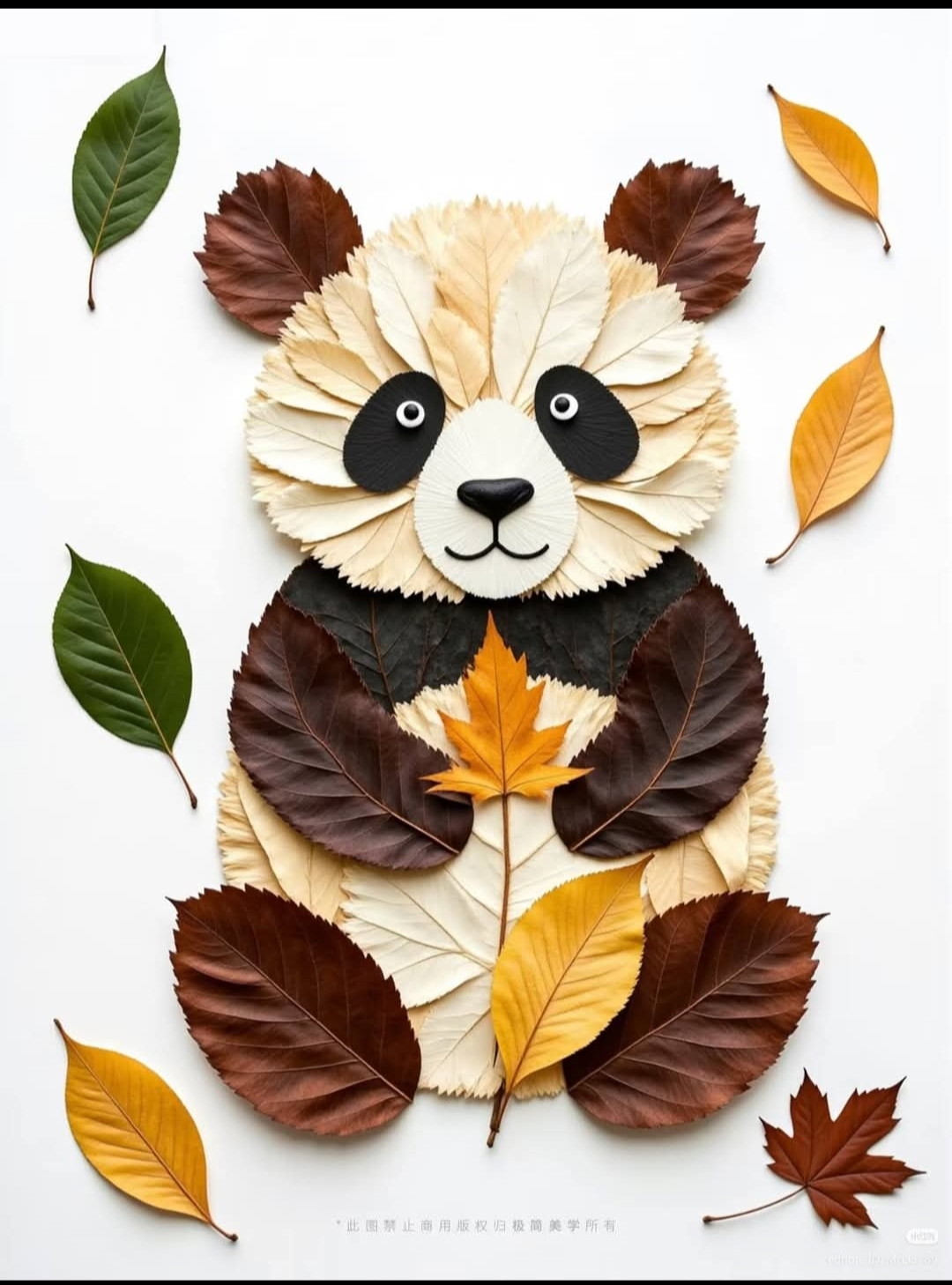 Attractive painting from leaves