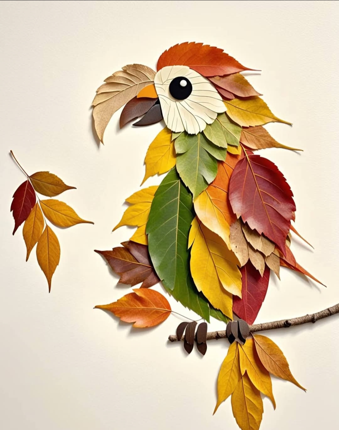 Attractive painting from leaves