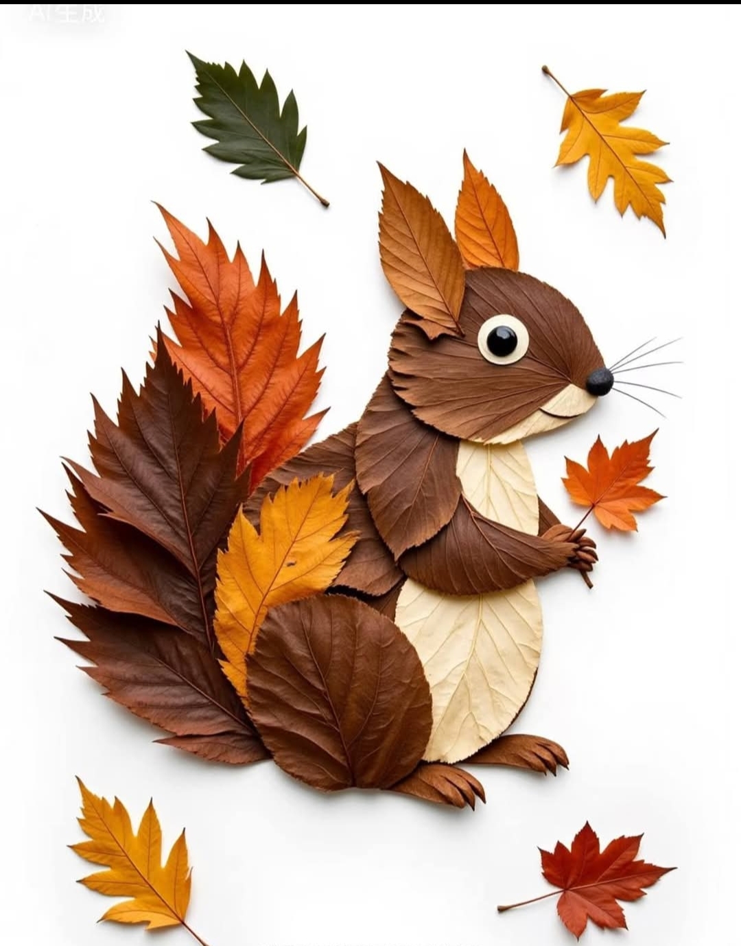 Attractive painting from leaves