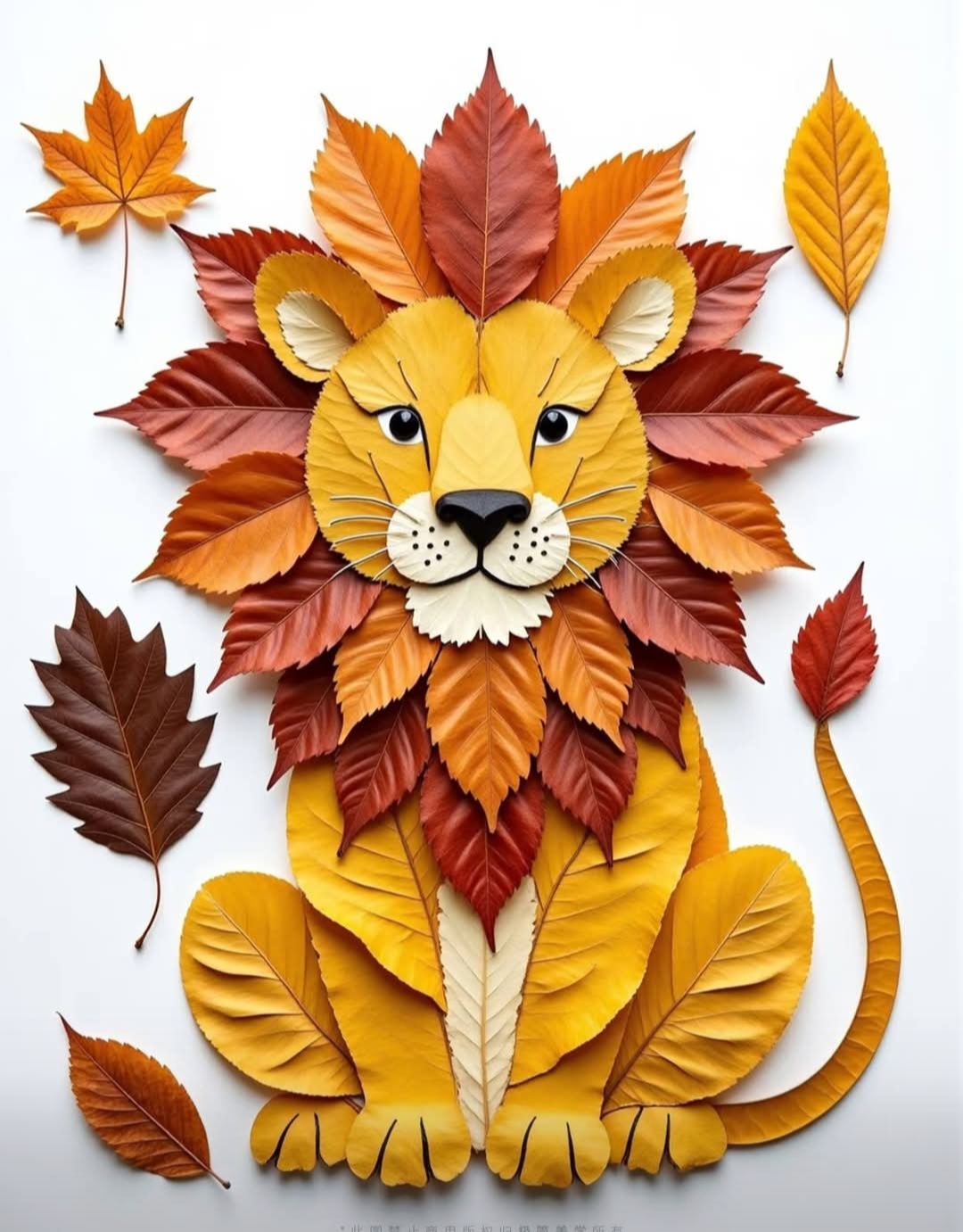 Attractive painting from leaves