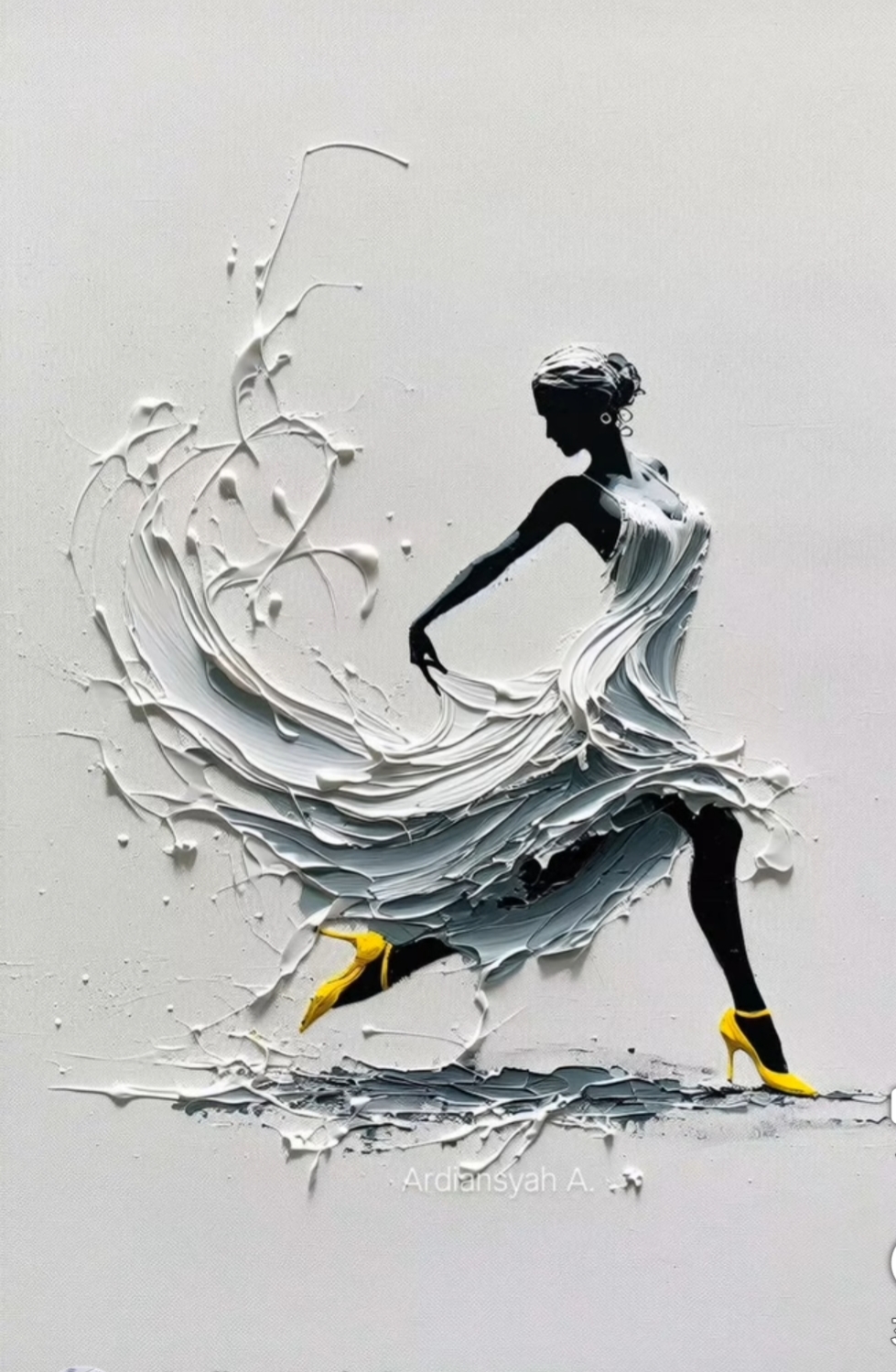 Attractive painting from girl 