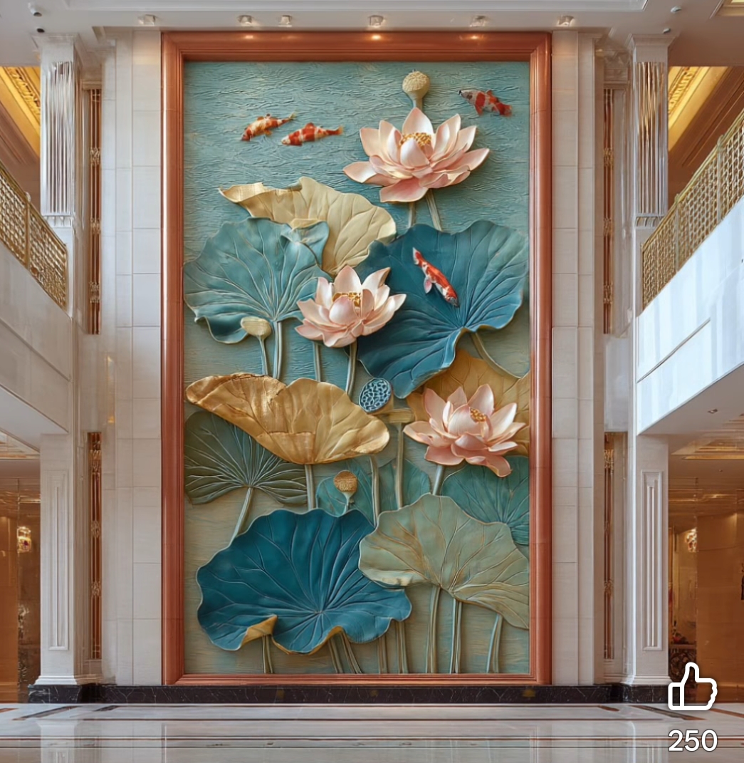 Flower mural art 