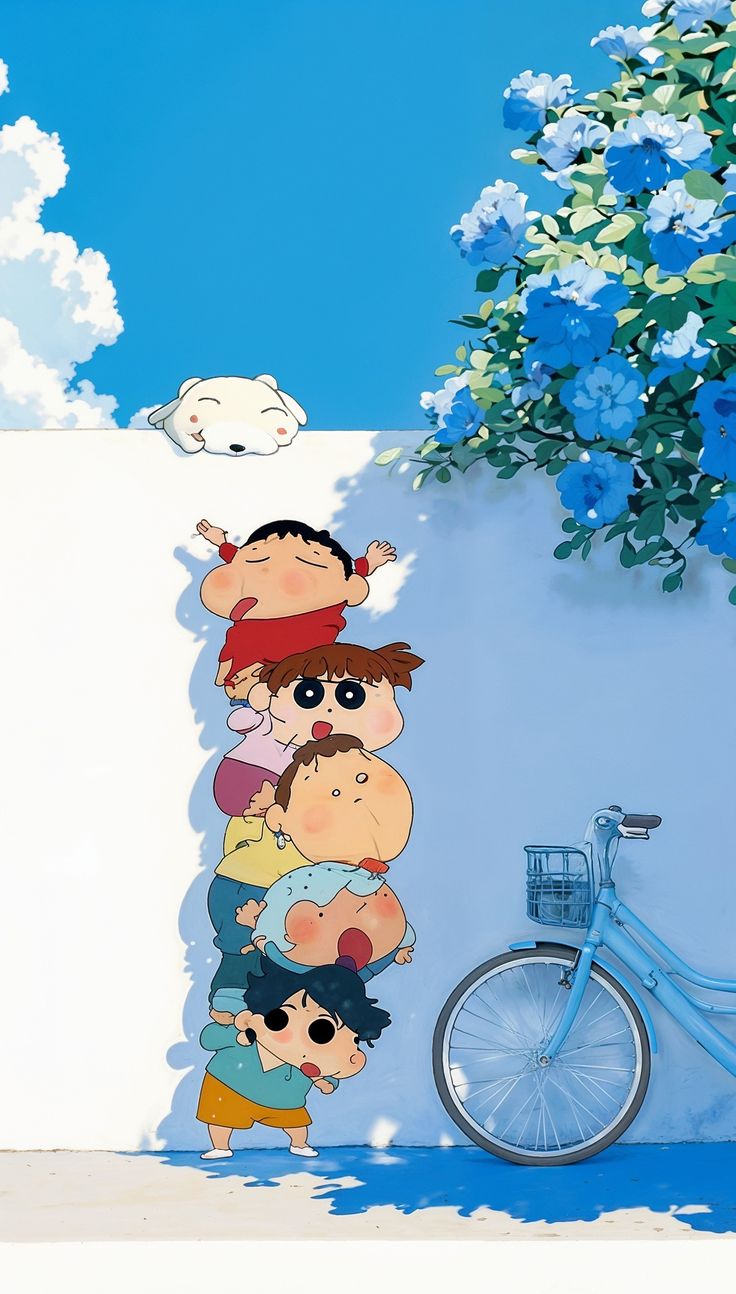 Shinchan Friends Cartoon Art