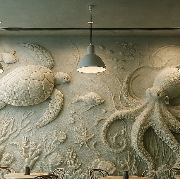 Sea Animal Art (H10.W15=150 SQFT)