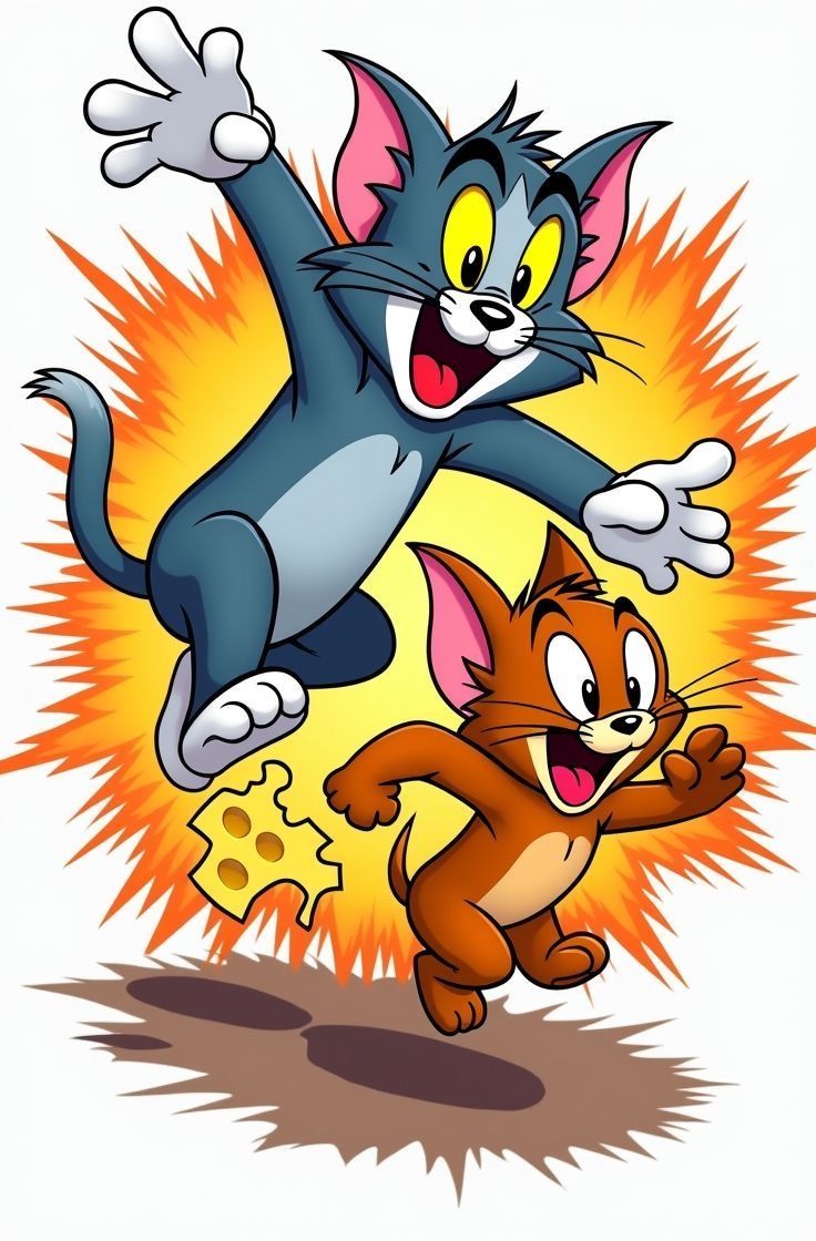 Tom and Jerry Cartoon Art